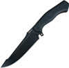 Begg Knives Alligator Fixed Blade - 6.25" 14C28N Black Harpoon Blade, Black G10 Handles, Kydex Sheath