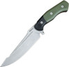Begg Knives Alligator Fixed Blade - 6.25" 14C28N Bead Blast Harpoon Blade, Black and Green G10 Handles, Kydex Sheath