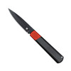 Cobratec GIDEON Hidden Release Auto Folding Knife - 3" D2 Black Blade, Black Handles with Red Bolsters