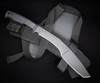 Extrema Ratio Knives KH Kukri - 12.4" Black N690 Curved Modified Tanto Blade, Forprene Handles, Black Nylon Sheath - EX170KH