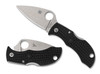 Spyderco Manbug Folding Knife - 1.9" VG10 Satin Leaf Shaped Plain Blade, Black FRN Handles, Lockback - MBKLFP