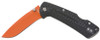 Browning Back Country Folding Knife - 3" D2 Orange Coated Drop Point Blade, Black Textured G10 Handles