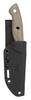 Browning Desolation Small Fixed Blade - 3.75" 440C Drop Point Blade, Natural Micarta Handles w/ Orange Liners, Kydex Sheath