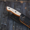 Browning Desolation Small Fixed Blade - 3.75" 440C Drop Point Blade, Natural Micarta Handles w/ Orange Liners, Kydex Sheath