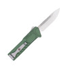 CobraTec Special Forces OTF - 3.25" D2 Drop Point Blade, OD Green Anodized Aluminum Handles