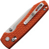 Vosteed Cutlery Raccoon Folding Knife - 3.25" Nitro-V Satin Drop Point Blade, Textured Orange Aluminum Handles