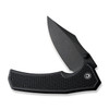 CIVIVI Knives Vexillum Liner Lock Flipper Knife - 3.81" Nitro-V Black Stonewashed Clip Point Blade, Milled Black G10 Handles - C23003D-1