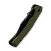 CIVIVI Knives Vexillum Liner Lock Flipper Knife - 3.81" Nitro-V Black Stonewashed Clip Point Blade, Milled OD Green G10 Handles - C23003D-2