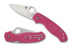 Spyderco Para 3 Lightweight Folding Knife - 2.92" CTS-BD1N Satin Plain Blade, Pink FRN Handles - C223PPN