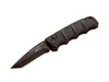 Boker Kalashnikov 74 Mini Auto Black Tanto - 2.52" D2 Black Tanto Partially Serrated Blade, Black Aluminum Handles