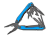 BLACKHAWK! EDC Multi-Tool - Black Stainless Steel with Blue Zytel Onlays, Plastic Sheath