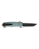 Benchmade 5370BK-07 Seasonal Shootout OTF AUTO Knife - 3.51" CPM-CruWear Black DLC Tanto Blade, Sage Green Grivory Handles