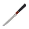 Benchmark Damascus Slicer Kitchen Knife - 7.0" Damascus Steel Boning Blade, Red and Black Pakkawood Handle