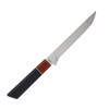 Benchmark Damascus Slicer Kitchen Knife - 7.0" Damascus Steel Boning Blade, Red and Black Pakkawood Handle