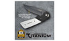 Camillus Cuda Bolt Folding Knife - 3.75" AUS-8 Plain Blade, G10 and Aluminum Handles, Liner Lock - 19080