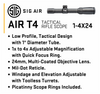 Sig Sauer Airguns AIR-T4 1-4x 24mm Air Rifle Scope - 1" Tube, Mil-Dot Reticle, Black