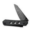 Civivi Snecx Vision FG Superlock Folding Knife - 3.54" Damascus Reverse Tanto Blade, Black Canvas Micarta Handles - C22036-DS2