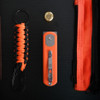 Vosteed Cutlery Corgi Pup Trek Folding Knife - 2.37'' 14C28N Drop Point Blade, Orange G10 Handle, Trek Lock