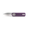 Vosteed Cutlery Corgi Pup Trek Folding Knife - 2.37'' S35VN Drop Point Blade, Purple G10 Handle, Trek Lock
