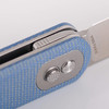 Vosteed Cutlery Corgi Pup Trek Folding Knife - 2.37'' 14C28N Drop Point Blade, Blue Micarta Handle, Trek Lock