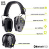Allen ULTRX Bionic Fuse Bluetooth Electronic Earmuff - NRR 22dB, Bluetooth 5.3, Rechargeable, Rubberized Protective Coating, Cement Gray