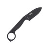 CobraTec Wolfteeth Black Fixed Blade - 2.75" 14C28N Black Drop Point Blade, Black G10 Scales, Kydex Sheath