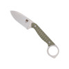 CobraTec Wolfteeth OD Green Fixed Blade - 2.75" 14C28N Satin Drop Point Blade, OD Green G10 Scales, Kydex Sheath