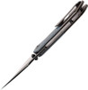 Kansept Knives Fenrir Liner Lock Front Flipper - 3.48" CPM-S35VN Blackwash Harpoon Blade, Titanium and Blue Rose Patter Carbon Fiber Handle - K1034A11