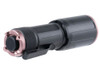 Sig Sauer SOFEC001 Foxtrot-EDC Compact Rose Flashlight - 1350 Lumens, Black w/ ROSE Anodized Tailcap and Bezel Ring