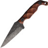 Stroup Knives Mini Fixed Blade - 3" 1095HC Blade, Sculpted Rosewood Handles, Kydex Sheath