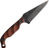 Stroup Knives Mini Fixed Blade - 3" 1095HC Blade, Sculpted Rosewood Handles, Kydex Sheath