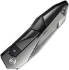 We Knife GTC Solid SLT Frame Lock Flipper Knife - 3.88" CPM-20CV Polished Gray Modified Spear Point Blade, Polished Gray Integral Titanium Handle - WE22028-6