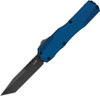 Kershaw Livewire OTF AUTO Knife - 3.3" CPM-MagnaCut BlackWashed Tanto Blade, Blue Aluminum Handles, Reversible Clip - 9000TBLUBW