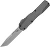 Kershaw Livewire OTF AUTO Knife - 3.3" CPM-MagnaCut Stonewashed Tanto Blade, Gray Aluminum Handles, Reversible Clip - 9000TGRYSW