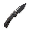 We Knife Limited Edition Nefaris Frame Lock Flipper Knife - 3.48" CPM-20CV Two-Tone Clip Point Blade, Black Titanium Handles - WE22040D-3