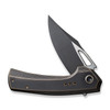 We Knife Limited Edition Nefaris Frame Lock Flipper Knife - 3.48" CPM-20CV Two-Tone Clip Point Blade, Black Titanium Handles - WE22040D-3