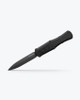 Benchmade 3370GY Claymore OTF AUTO Knife - 3.89" CPM-D2 Smoke Gray PVD Double Edge Dagger Blade, Black Grivory Handles