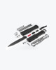 Benchmade 3370GY Claymore OTF AUTO Knife - 3.89" CPM-D2 Smoke Gray PVD Double Edge Dagger Blade, Black Grivory Handles