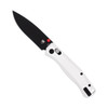 CobraTec Knives Regent Sliver Folding Knife - 3.25" S35VN Black Drop Point Blade, Silver Aluminum Handle, Crossbar Lock