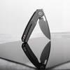 Vosteed Cutlery Psyop - Top Liner Lock Folding Knife - 3.32" Elmax Black Drop Point Blade, Black Diamond Patterned Titanium Handles - A2201