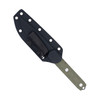CobraTec Knives Outdoor Warrior Fixed Blade Knife - 4.5" D2 Stonewashed Drop Point Blade, OD Green G10 Handles, Black Kydex Sheath