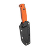 Glow Rhino Bohr Fixed Blade - 3.75" DC-53 Black PVD Blade, Orange G10 Handles, Black Kydex Sheath