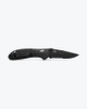 Benchmade Griptilian AXIS Lock Folding Knife - 3.45" S30V Black Drop Point Combo Blade, Black Noryl GTX Handles - 551SBK-S30V