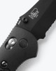 Benchmade Griptilian AXIS Lock Folding Knife - 3.45" S30V Black Drop Point Combo Blade, Black Noryl GTX Handles - 551SBK-S30V