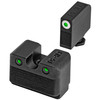 Truglo Tritium Pro Night Sights for Glock MOS Low - White Outline Front, Black Rear with Green Tritium