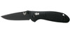 Benchmade Mini Griptilian AXIS Lock Folding Knife - 2.91" S30V Black Drop Point Blade, Black Noryl GTX Handles - 556BK-S30V