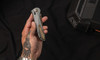 Benchmade 710FE-24 McHenry & Williams Seven | Ten Folding Knife - 4" CPM-S90V Flat Earth PVD Recurve Drop Point Blade, Gray Machined Aluminum Handles, Reversible Clip, AXIS Lock