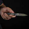 Cold Steel 60 Series Spectre Liner Lock Folding Knife - 3.75" CPM-20CV Black Drop Point Blade, Forged Carbon Fiber Handles with Titanium Bolsters - CS-FL-39SDP