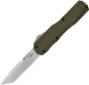 Kershaw Livewire OTF AUTO Knife - 3.3" CPM-MagnaCut Stonewashed Tanto Blade, OD Green Aluminum Handles, Reversible Clip - 9000TOLSW