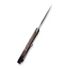 We Knife Attor Integral Frame Lock Folding Knife - 3.55" CPM-20CV Polished Bead Blasted Modified Persian Blade, Flamed One-Piece Titanium Handle - WE23037-2